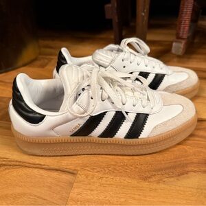 Adidas Samba XLG woman’s sneakers shoes black white size 5.5 (7)